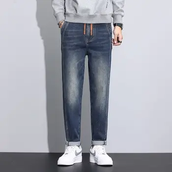 Trend-in Men's Daily Comfort Fit Denim Pants Casual Loose jeans Comforstable Banding Denim Pants DN0713