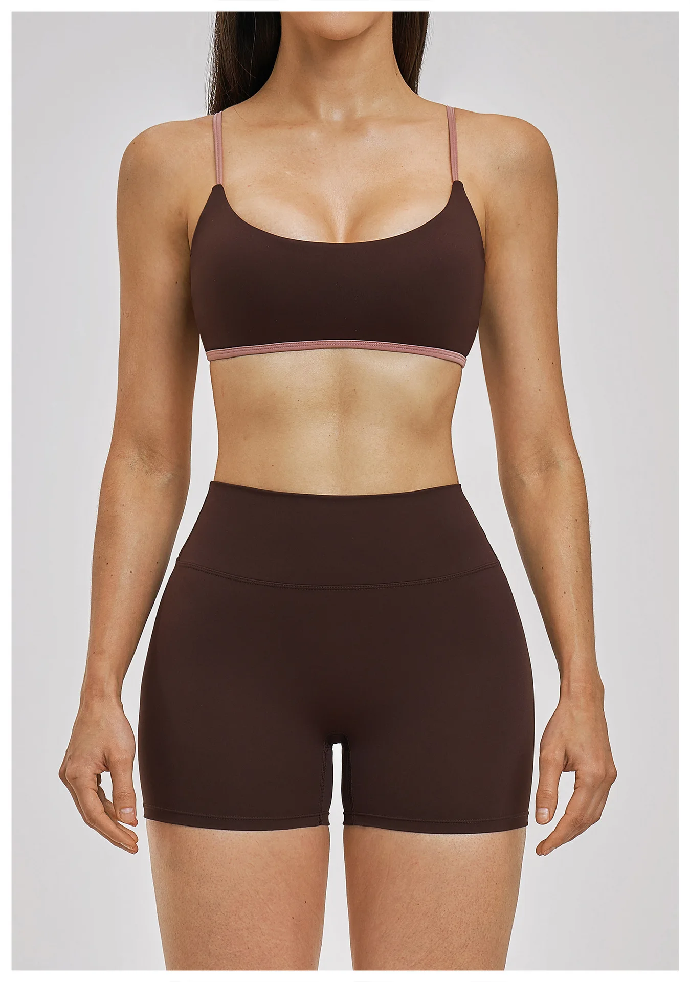 Women Sports Bra False Two-piece Push-up Shockproof Running Bra_voghion.com