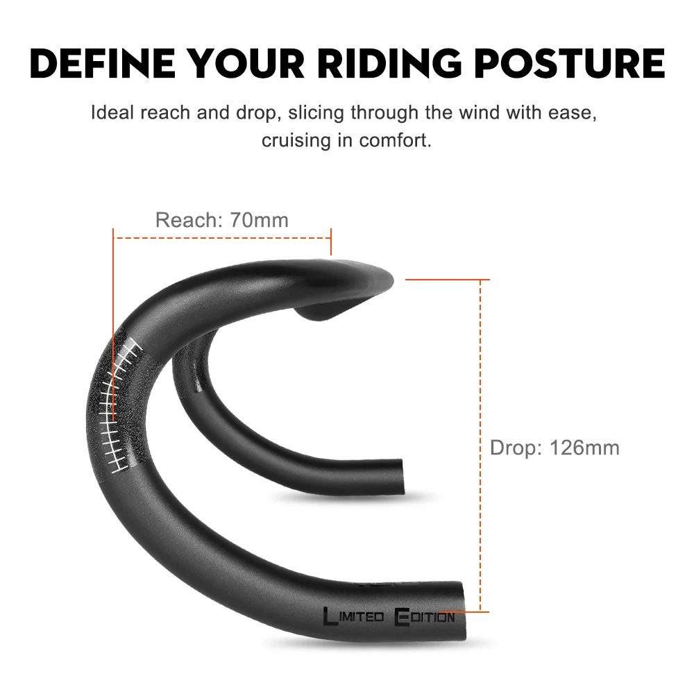 Bike Carbon Road Handlebar 400/420/440mm UD Matt Internal Routing Road Bicycle Handle Bar Bicycle Parts