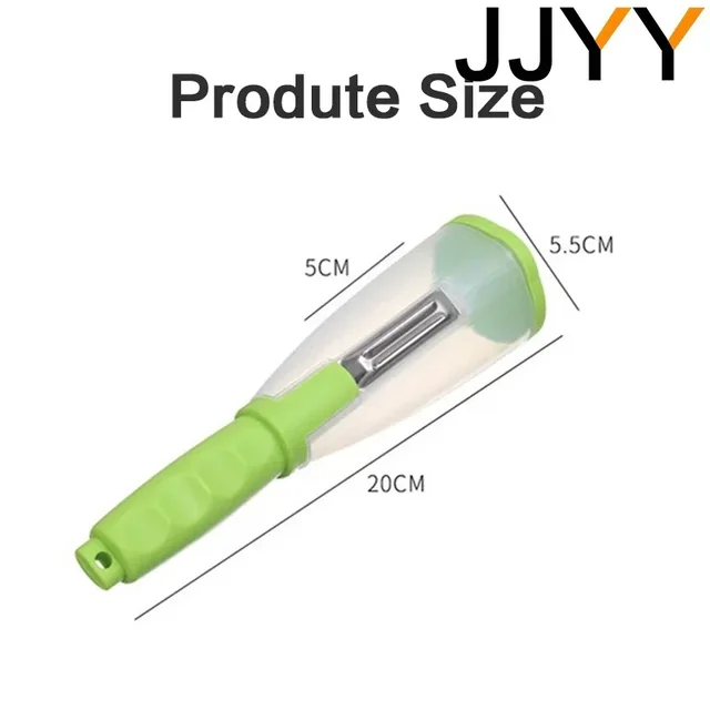 Fruit and Vegetable Peeler with Storage Tube Kitchen Peeling Knife Scraper Food Prep Tool Easy Grip Kitchen Gadget 6