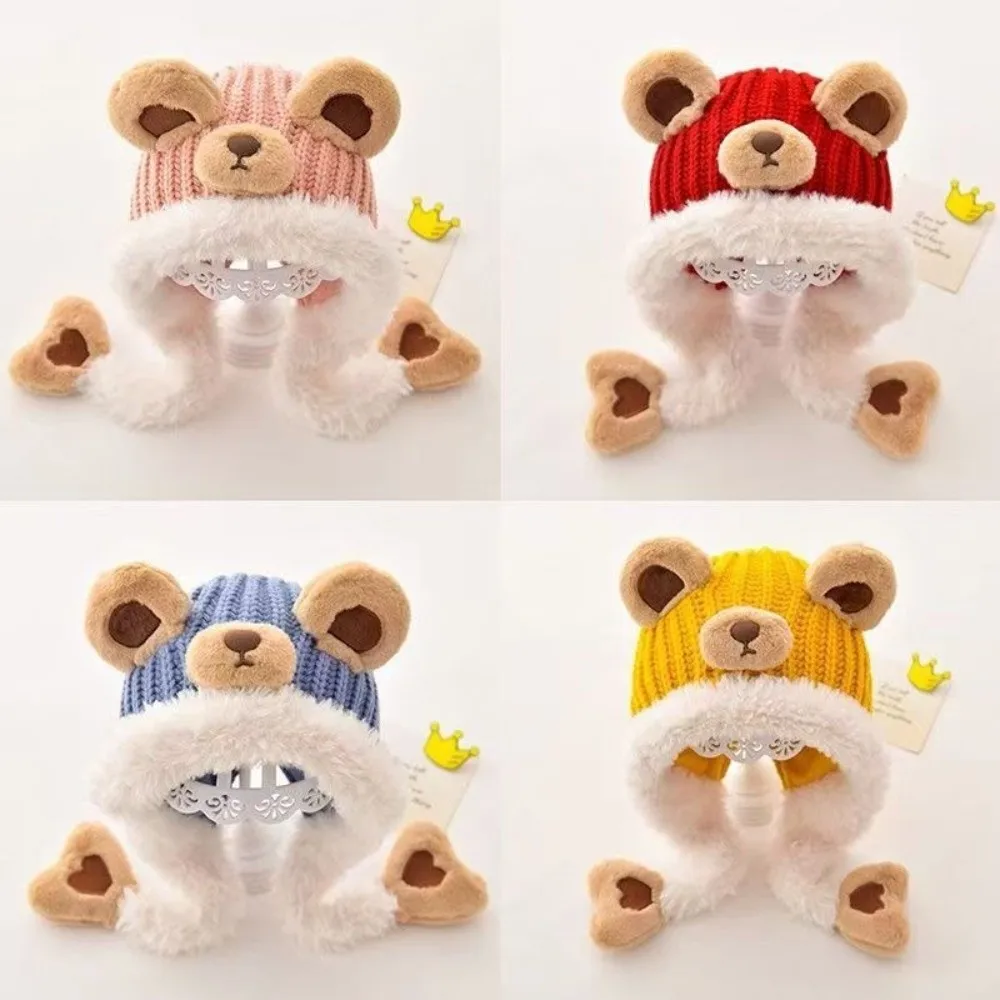 Warm Winter Knitted Hooded Hat for Kids