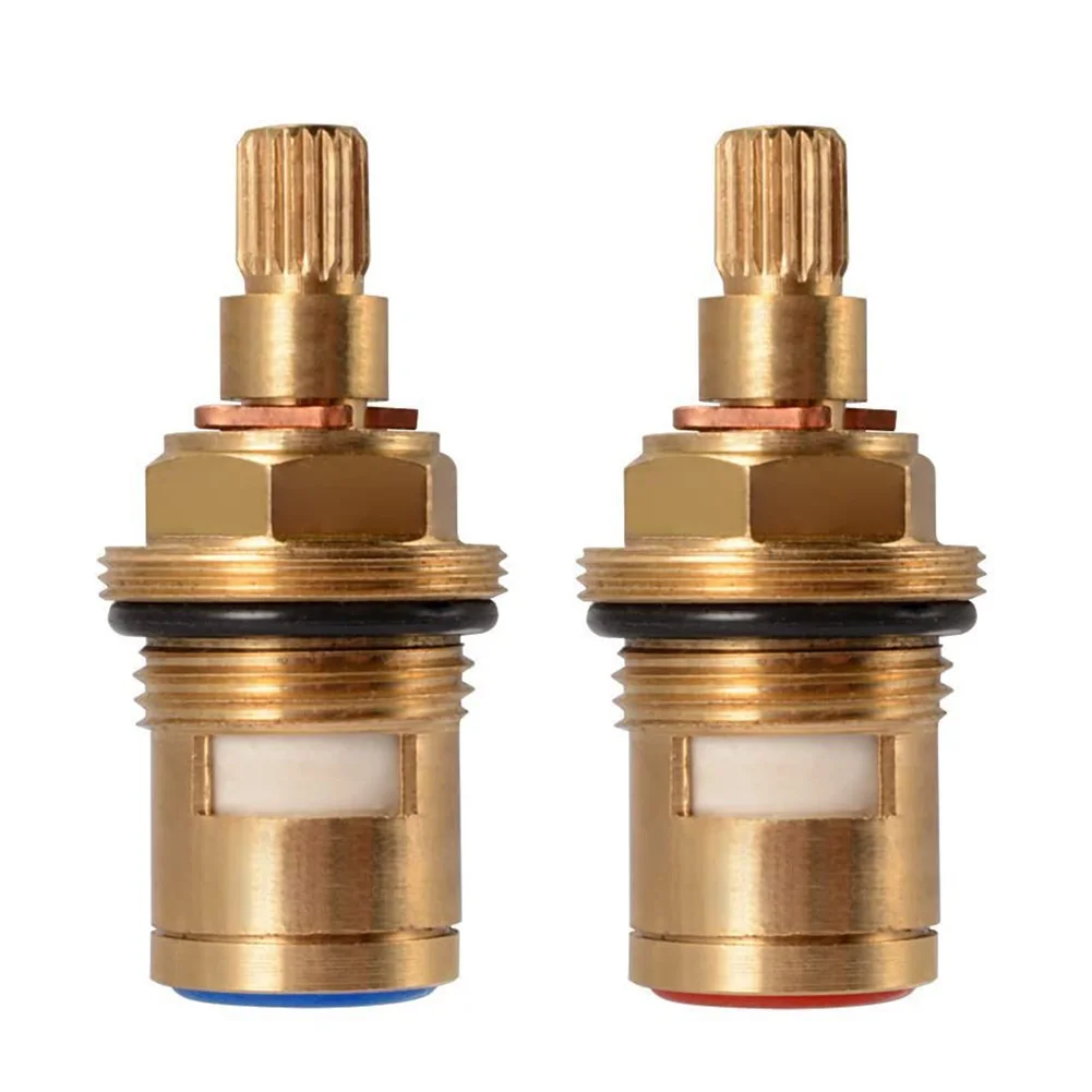 Faucet Cartridge 1/2" 20 Teeth Universal Replacement Tap Valves Brass Ceramic Cartridge Inner Faucet Valve Bathroom Kitchen