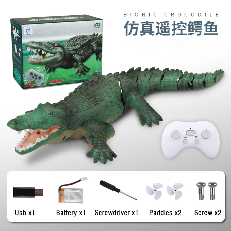 Realistic RC Crocodile for Pool Lake Toys for Kids Waterproof Remote Control Animal Children Gift  Electric Boats  Model 6