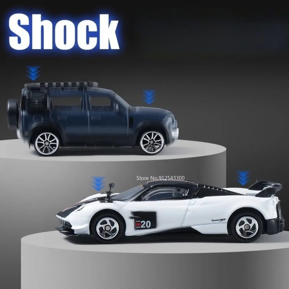 Metal Slide Forward Supercar Toy Collection - Range Rover, Jaguar, and Hustler Cars