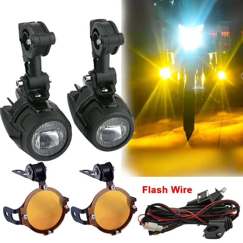 Universelle motorrad scheinwerfer blitz nebel lampe led hilfs lauflampe  geeignet für bmw r 1200gs r1250gs adv f800gs k1600, hond - AliExpress