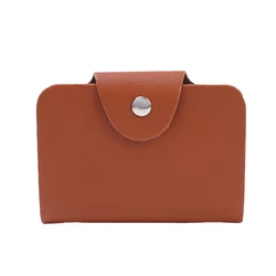 Premium PU Leather Card Holder - Large Capacity Organizer Case for Credit Cards, Business Cards, and Cash (Brown)