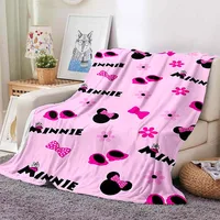 6 Sizes Warm Soft Disney Cute Minnie Custom Blanket Fluffy Children and Adults Sofa Plush Bedspread Throw Blanket for Sofa Bed 5