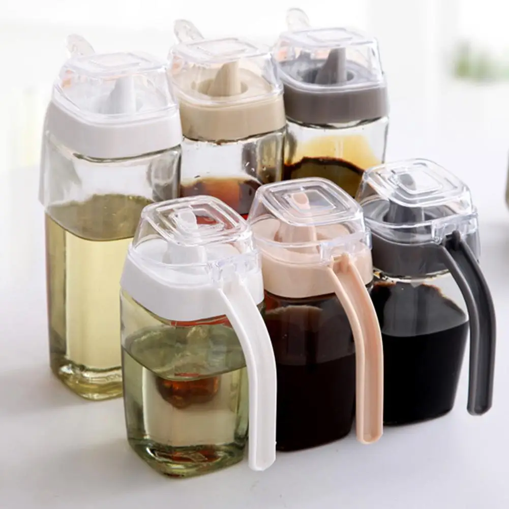 Household Oil Pot Glass Kitchen Supplies Vinegar Pot Sauce Vinegar Bottle Seasoning Oil Oil Bottle Soy Bottle Sesame Bottle W3f1