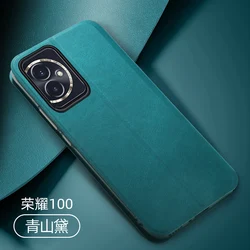 Elegant Slim Flip Case - Premium PU Leather & TPU Silicone Cover for Honor 100 Pro (Dark Green)