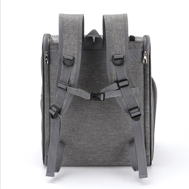 Pet backpack dog cat small dog out wire fully transparent backpack portable foldable backpack breathable pet supplies 4