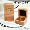 Free Customized Wooden Wedding Proposal Ring Gift Box Lover Anniversary Gift Cherry Wood Box Corporate Storage Jewelry Box 6