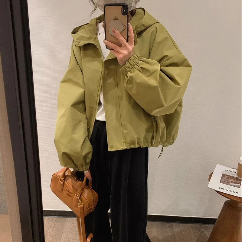 2026 New Summer Sun Protection Women's Jacket Long Sleeve Casual Windbreaker Female Hooded Overcoat Loose Basic Coats Outwear 4