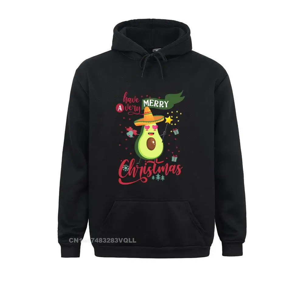 

Avocado Christmas T Shirt Vegan Hoodies Funny Party Long Sleeve Men's Sweatshirts Group Clothes