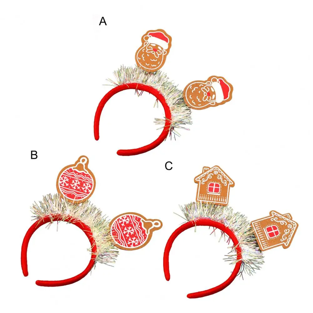 1Pc Festive Christmas Headbands Lightweight Holiday Hair Accessory Colorful Christmas Hair Accessory for Women Men Kids Reindeer