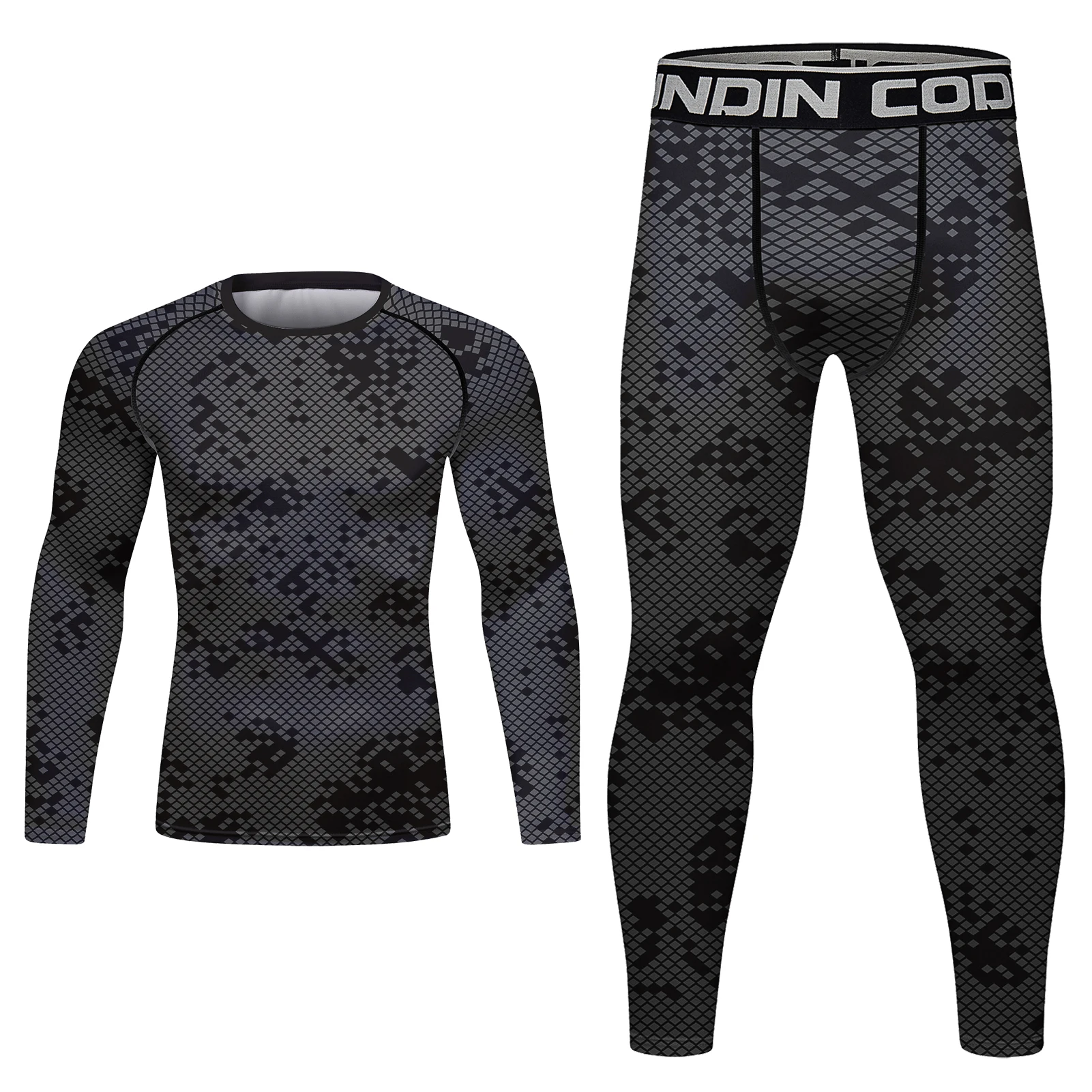 Cody Lundin Kickboxing Rashguard Jiu Jitsu MMA T-shirt+Pant Set Men Fighting Boxing Bjj Rash Guard Sportswear Muay Thai Clothing