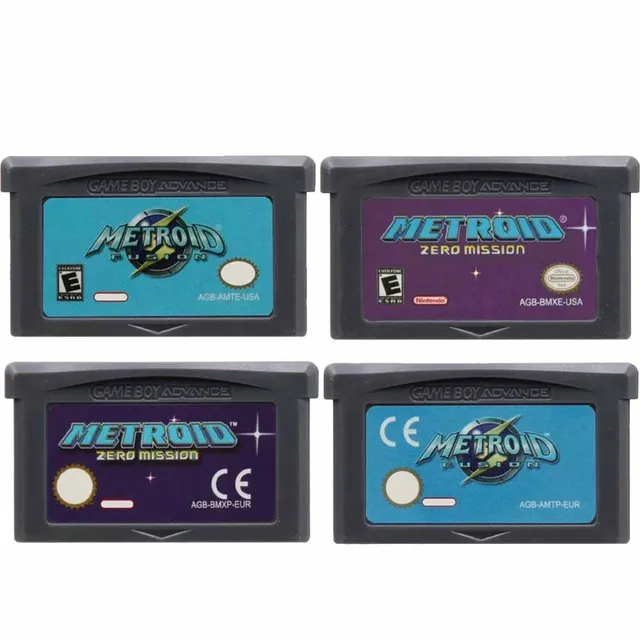 32-bit Video Game Cartridge Console Card  Metroid Series GBA Game Fusion Zero Mission for GBA/NDS/USA/EUR Version 2