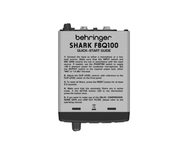 Behringer shark fbq100自動フィードバック破壊器、統合マイク