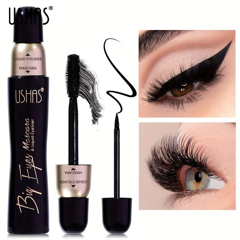 USHASNewMascaraEyelinerSetWaterproofMoisturizeLasting2in1Eye