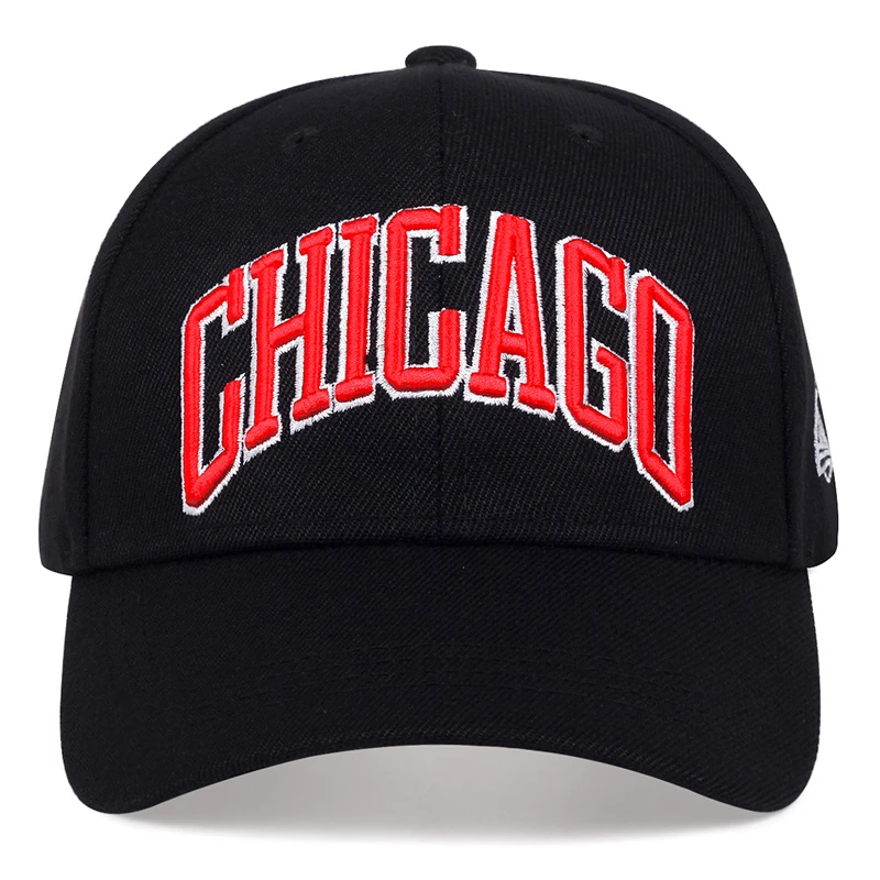 Unisex CHICAGO Baseballkappen mit Buchstabenstickerei, verstellbare Freizeithüte, Frühling und Herbst, Outdoor-Sonnenschutzhut, Sportkappe – Detail 8