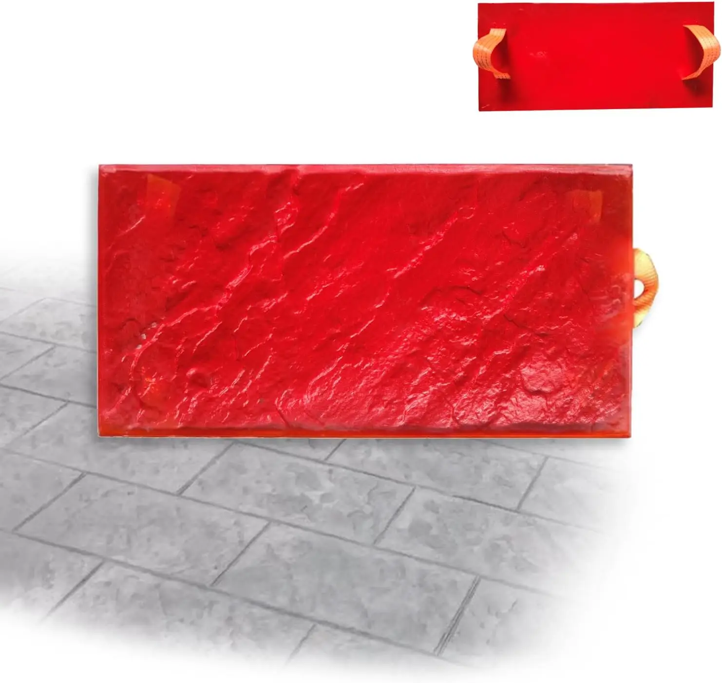Concrete Stamp Mat For Textured Finishes - Rectangular Slate Tile Pattern Polyurethane Mold