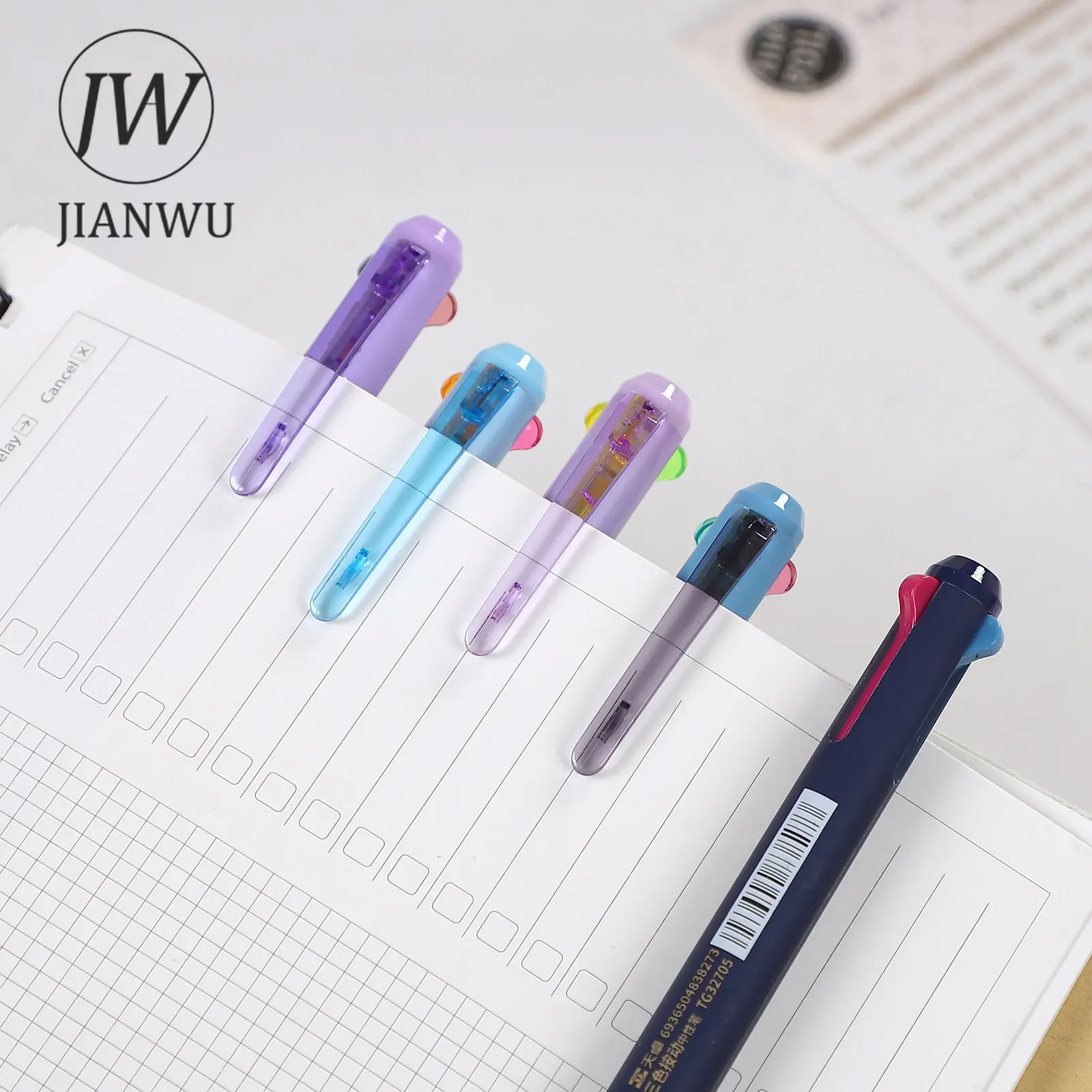 JIANWU 1pc 0.5mm Simple stationery 24 color gel pen creative journal pen  cute neuter pen kawaii School supplies - JianWu Official Store