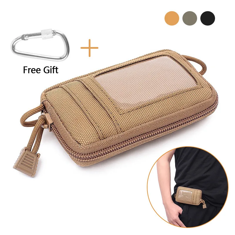 Waterproof Outdoor Waist Bag with Card Slots and Zippers