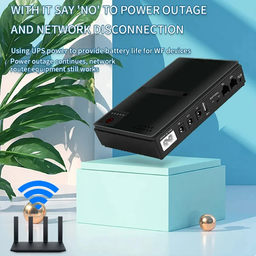 10400mah DC Uninterruptible Power Supply UPS Router Optical Cat Built-in Adapter Backup Power Supply 5V 9V 12V 2A 15V 24V 1A