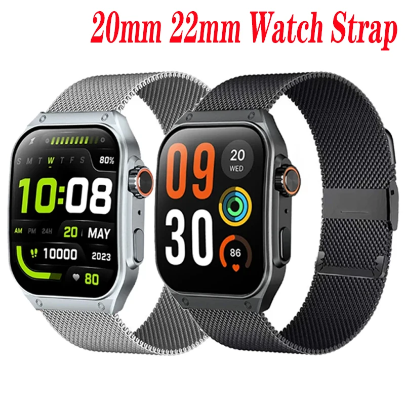 

Ремешок из нержавеющей стали для смарт-часов Haylou Watch S8, браслет для Haylou R8/2 Pro /Solar Plus RT3 /GST Lite 20/22 мм