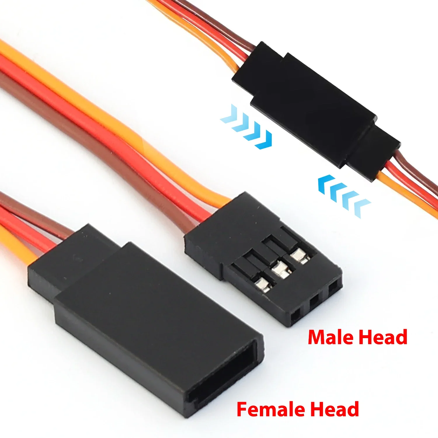 1-20PCS 3-Pin Servo Extension Cable Wire Cord Male to Female RC Servo Remote Control Cords 30cm Servo Extension Lead Wire Cable