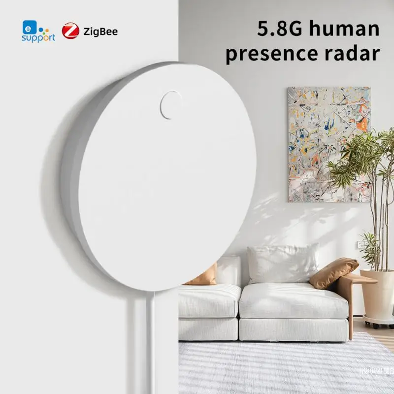 

Ewelink Zigbee Human Presence Monitor 5.8G Millimeter Wave Radar Detection Alarm Light Control Smart Linkage Security Protection