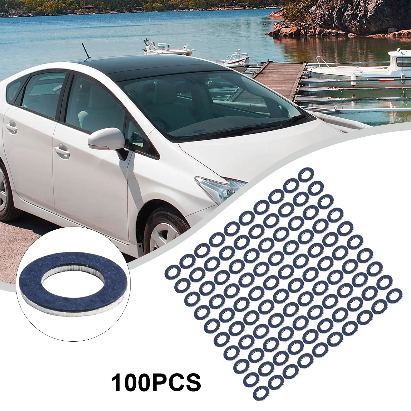100Pcs/set Oil Drain Sump Plug Washers Gasket Hole For TOYOTA For LEXUS SCION OE90430-12031 90430-12028 12mm