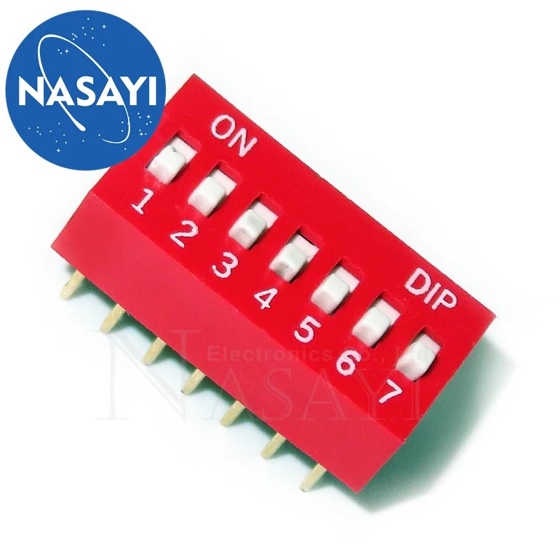 Red Dip Switch Ds-07 (7 Digits)