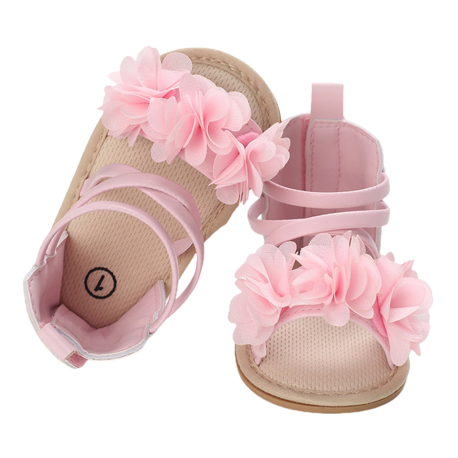 Kids Sandals Baby Sandals -04-12 Lioraitiin 0-18M Infant Baby Girls Casual Sandals Flower Patchwork Bandage Soft Sole Non-Slip Princess Flat Shoes