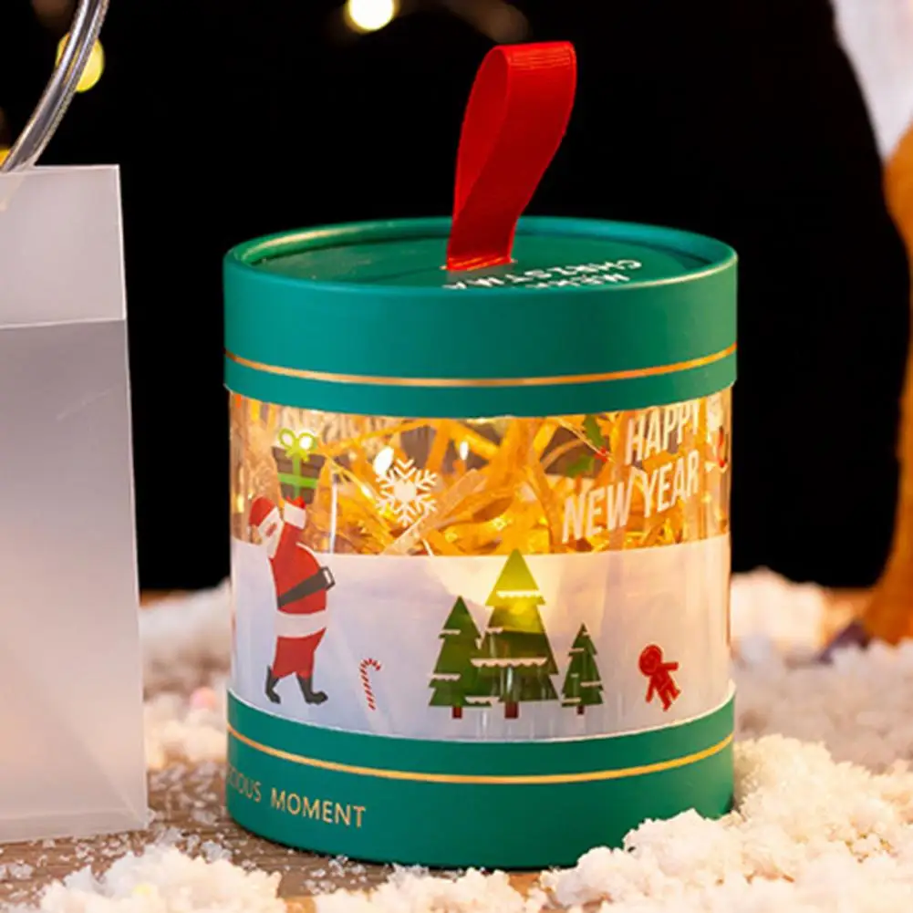 

Multifunctional Christmas Box Reusable Christmas Gift Box Festive Candy Box Transparent Packaging for Christmas Gifts Apples
