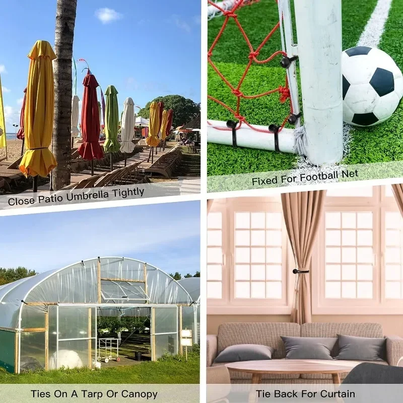 Camping Tent Accessories Outdoor Tent Ropes Bungee Cords Camping Cord Buckles Camping Clothesline Rope 10pcs Binding Elastic Rope With Elastic Balls Tent Stakes Canvas Tent Cloths Ship Pole Fixation Flagpole Tie