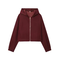 Autumn new women's clothing European and American style loose zipper hooded pilot jacket with tie up wide leg casual pants set - Image 3