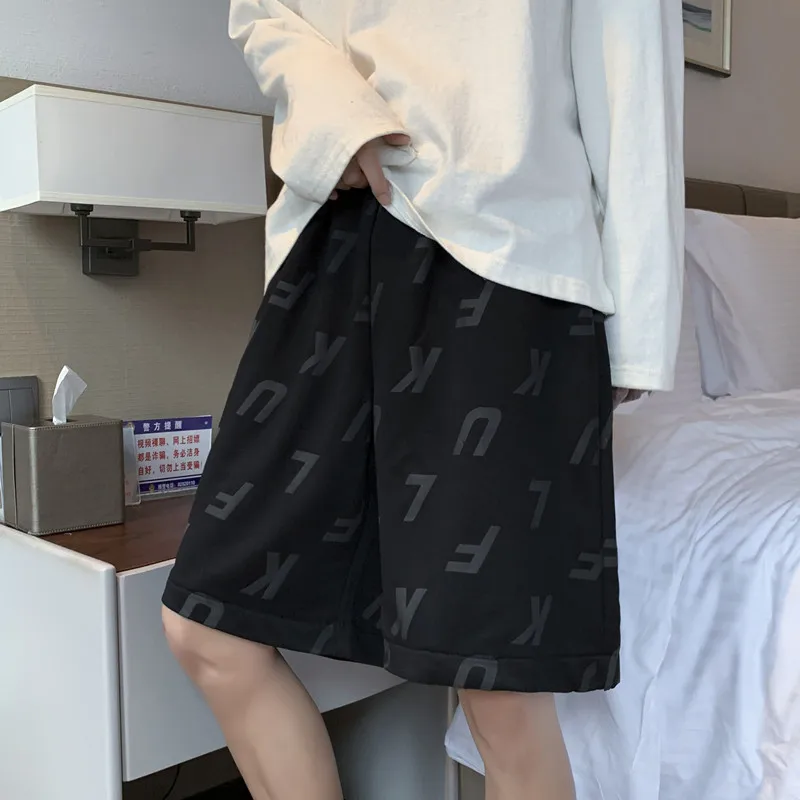 Summer Men's Short Sweatpant Casual Knee Length Oversize Hip Hop Fashion Fitness Sports Shorts Running Plus Size Jogger Hombre