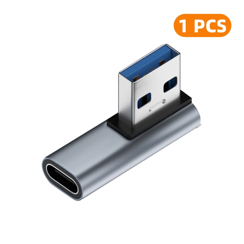 ตัวเลือกสินค้า อะแดปเตอร์ USB-A ถึง Type-C 90 องศา 10Gbps