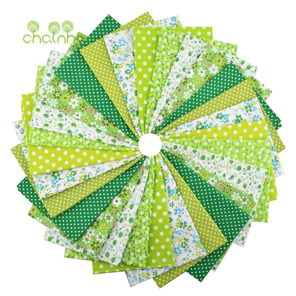 Chainho,Low Density Plain Weave Thin Cotton Fabric,Classical DIY Quilting Sewing  Material,Patchwork Cloths Bundle,50x50cm/Piece