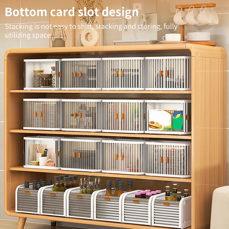 Foldable Storage Box 1/2pcs Large Capacity Storage Bin Stackable Organizers Trunk Double Door Workstation Finishing Artifact storage box self adhesive storage box transparent storage box storage organizer lockable storage box bag organizer