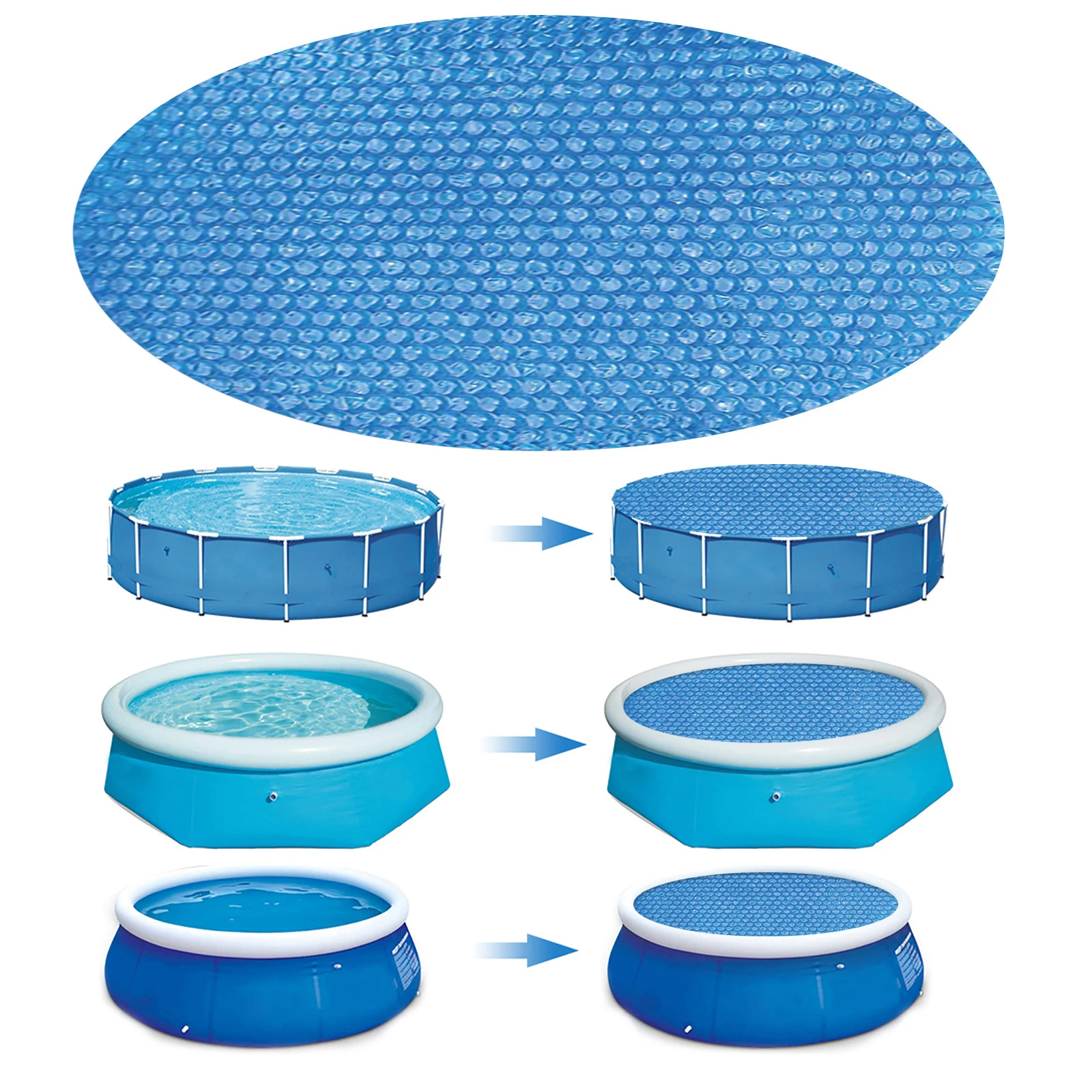 Swimming Pool Cover Round Summer Waterproof Pool Tub Dustproof Outdoor