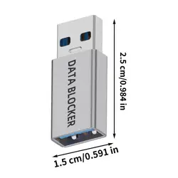 USB Data Blocker Security Adapter - Privacy and Data Protection Shield (USBA Male to Female)