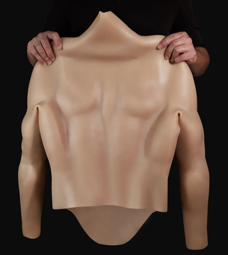 Fake Belly Muscle Men's Chest Crossdresser Suit Macho Realistic Soft Silicone Muscle Artificial Realistic Simulation Cosplay Man