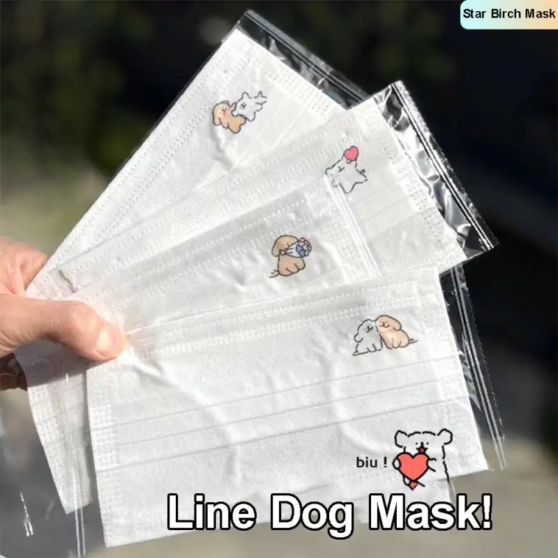 Adult Cartoon Disposable Mask Non-woven Filter Breathable 4 Layer Face Masks Anti Dust Independently Packaged