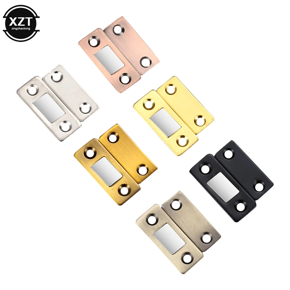 No Punching Ultra-thin Invisible Magnet Cabinet Door Stops Hidden Door Closer With Screw 2pcs/Set For Closet Cupboard Furniture magnetic cabinet catches door closer door catches magnetic cabinet latches cabinet door latch door stops cabinet door stop