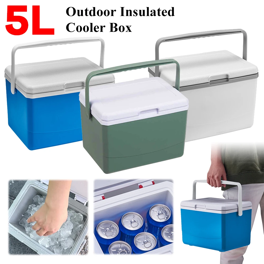 5L Cooler Box Portable Camping Refrigerator Incubator Car Ice Bucket Heat Preservation Camping BBQ Equipment Picnic Crisper box