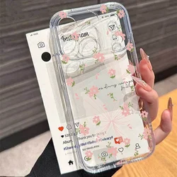 Elegant Clear Floral TPU Phone Case with Leaf Design for Nova 7 SE (S27571)