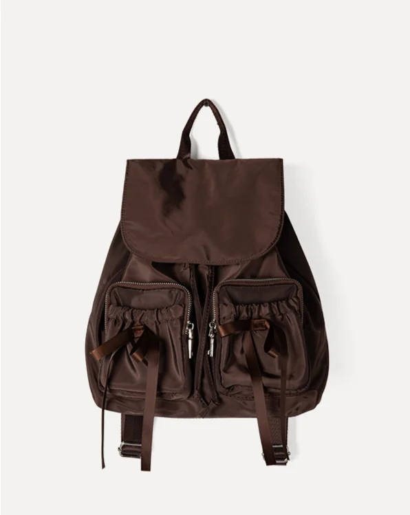 Niedlicher Nylon Rucksack Mit Schleife Für Damen Und Reise_voghion.com