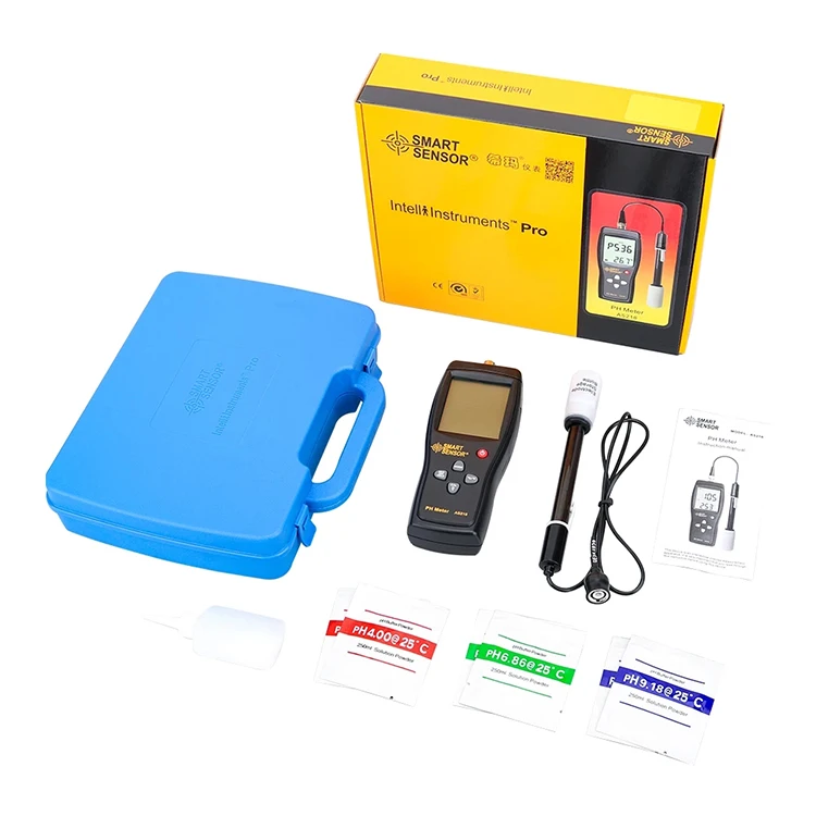 

SmartSensor AS218 0.00~14.00pH Water PH Acidity Meter Digital Ph Meter