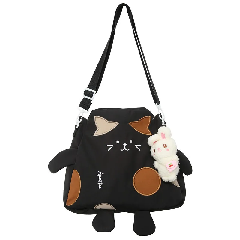 Lovely Korean Style Lolita Girl Shoulder Bags School Briefcase Cute Cat MessengerBags Bolsa De Tela Anime